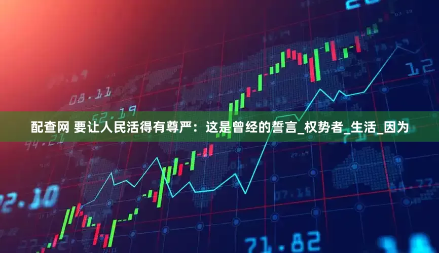 配查网 要让人民活得有尊严：这是曾经的誓言_权势者_生活_因为