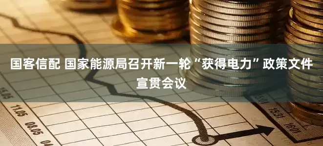 国客信配 国家能源局召开新一轮“获得电力”政策文件宣贯会议