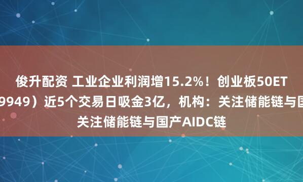 俊升配资 工业企业利润增15.2%！创业板50ETF华安（159949）近5个交易日吸金3亿，机构：关注储能链与国产AIDC链